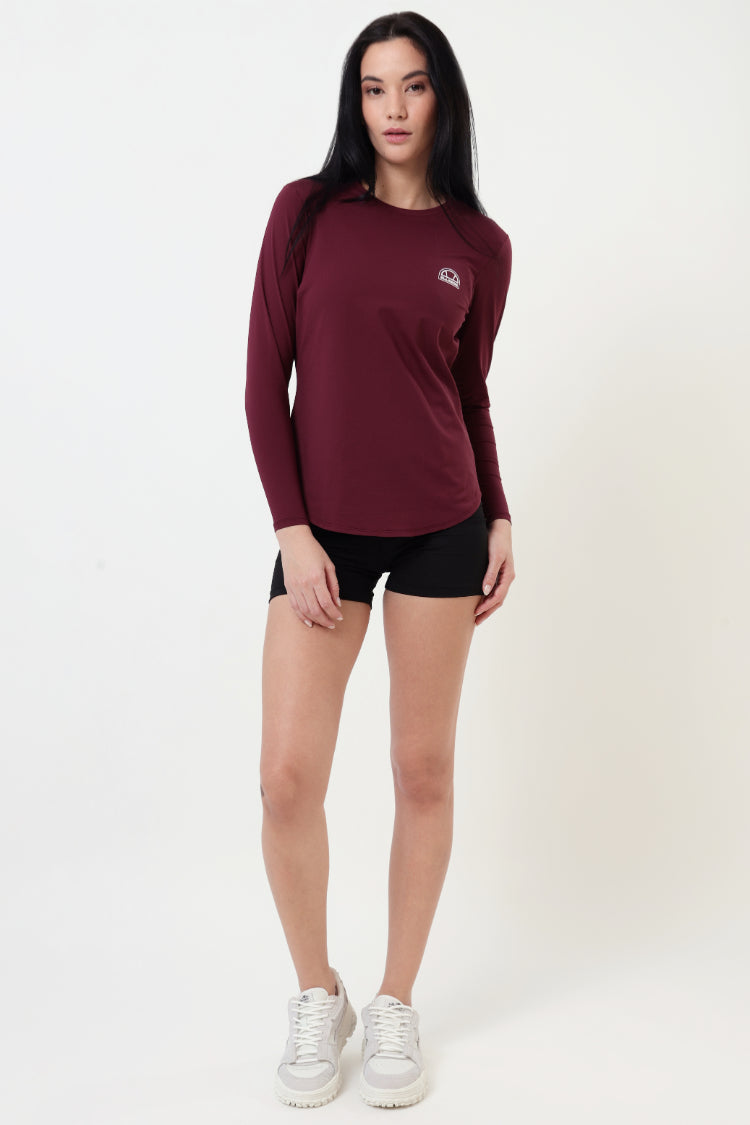 Camiseta Feminina Manga Longa Dry UV - Bordô
