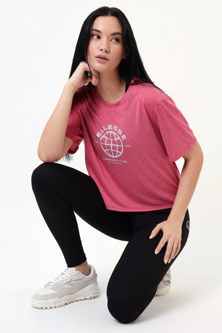 Camiseta Feminina Cropped Dry Leve - Magenta