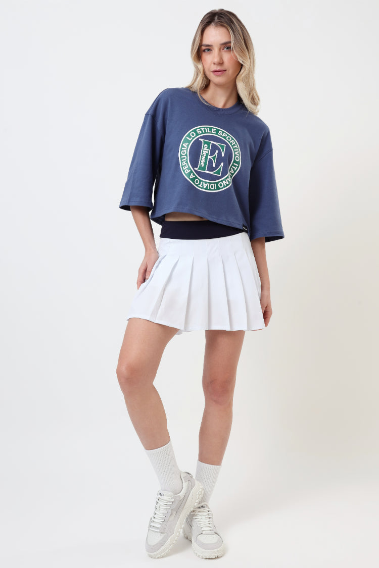 Saia Plissada Com Shorts Tennis Core - Branco