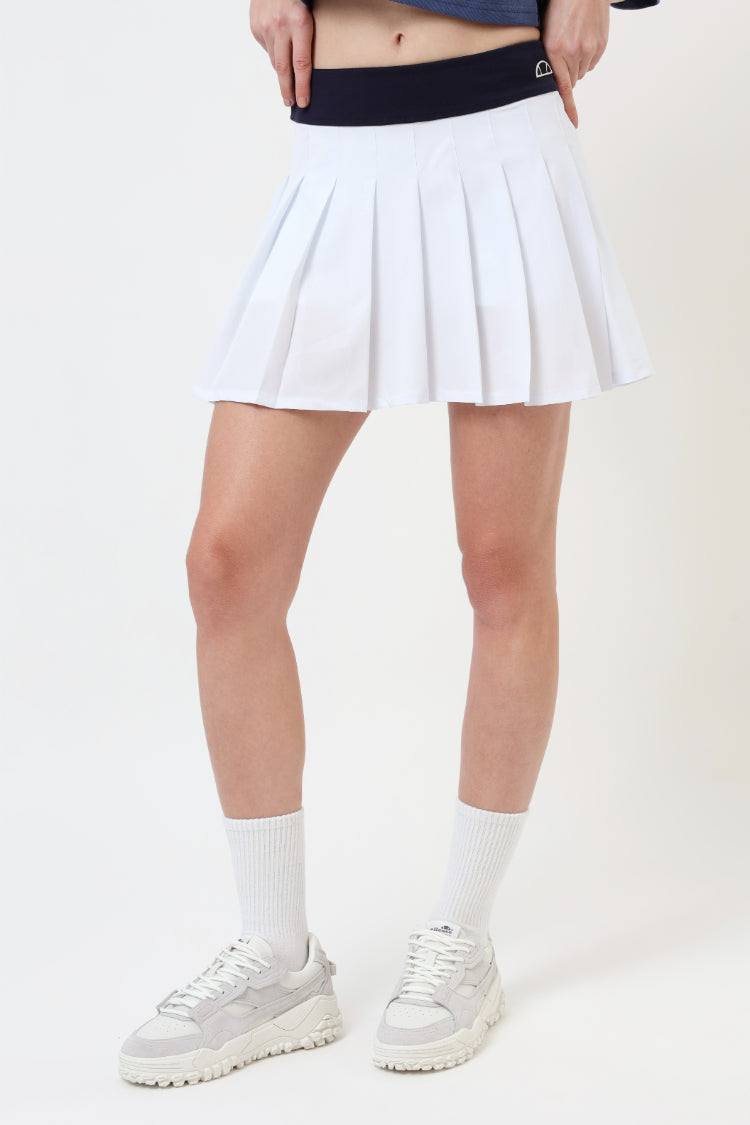 Saia Plissada Com Shorts Tennis Core - Branco