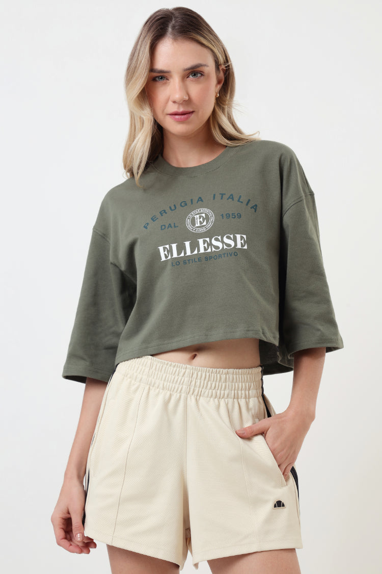 Camiseta Cropped Feminina Tennis Core - Verde