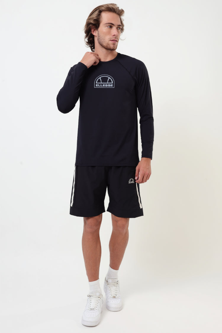 Camiseta Masculina Manga Longa Proteção UV - Preto