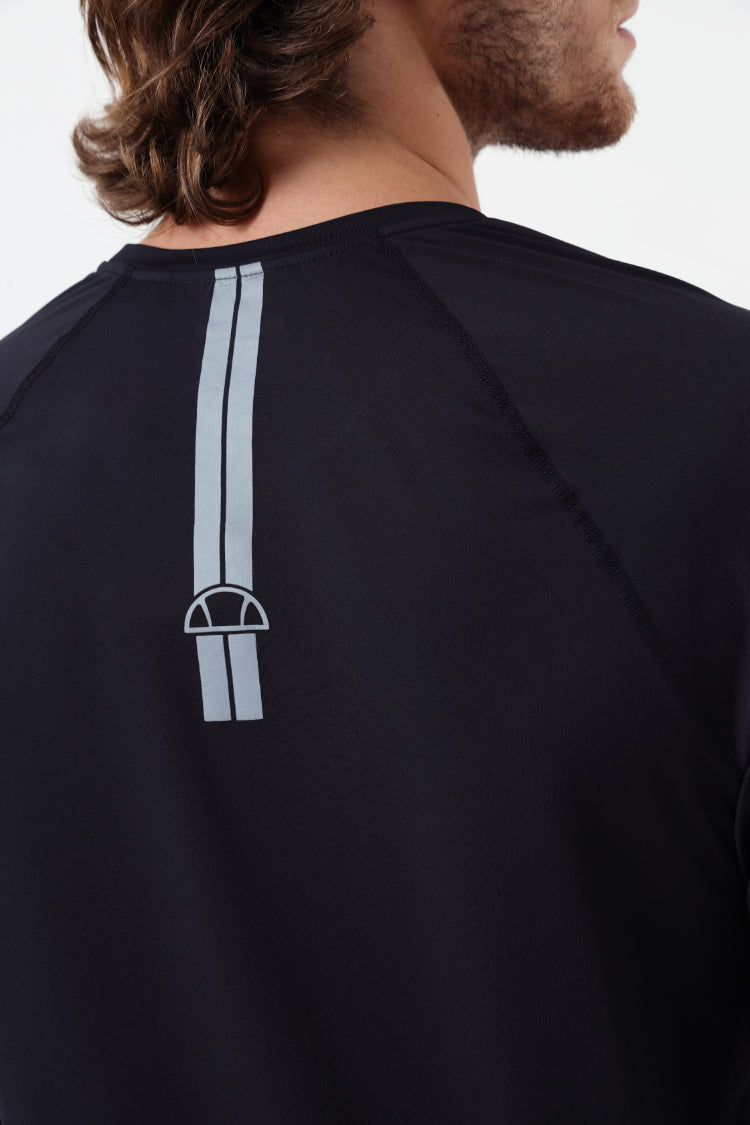 Camiseta Masculina Manga Longa Proteção UV - Preto