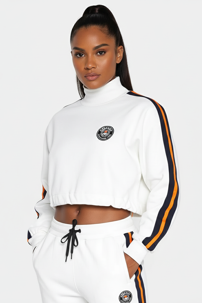 Moletom Cropped Community Club - Off White