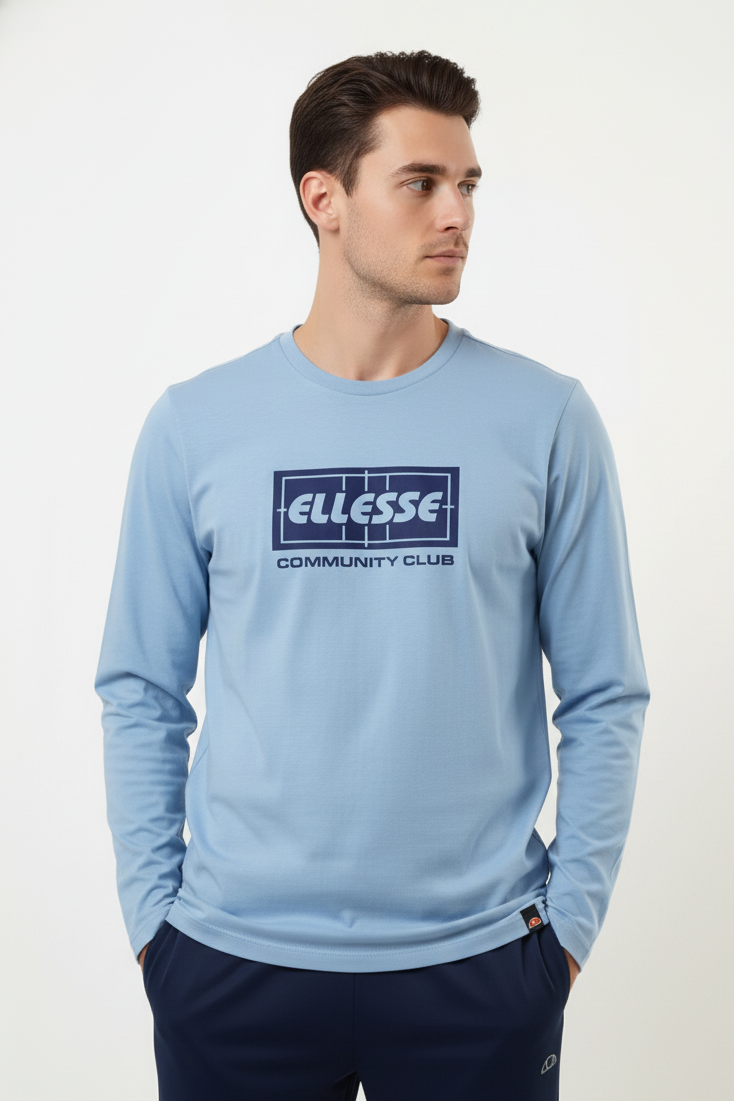 Camiseta Manga Longa Community Court - Azul Claro